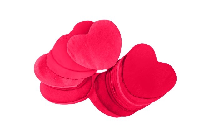 Confetti TCM FX Slowfall Confetti Hearts 55x55mm, red, 1kg