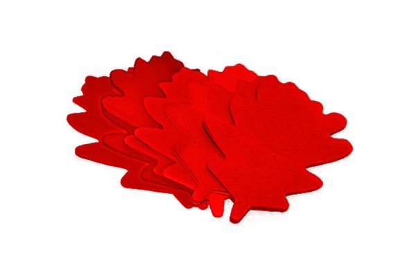 Slowfall Confetti Oak Leaves 120x120mm, red, 1kg