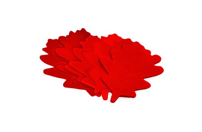 Confetti TCM FX Slowfall Confetti Oak Leaves 120x120mm, red, 1kg