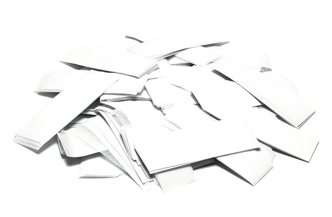 Confetti TCM FX Slowfall Confetti rectangular 55x18mm, white, 1kg