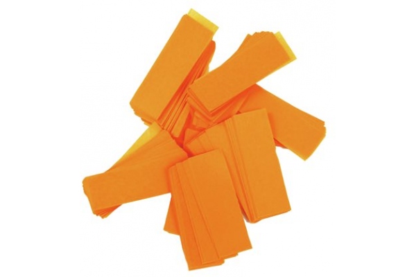 Slowfall Confetti rectangular 55x18mm, neon-orange, uv active, 1kg