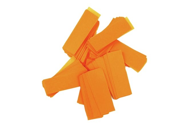 Confetti uv, orange TCM FX Slowfall Confetti rectangular 55x18mm, neon-orange, uv active, 1kg