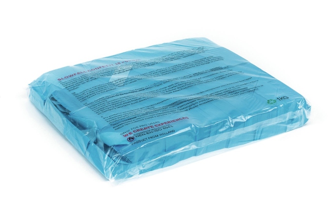 Confetti uv TCM FX Slowfall Confetti rectangular 55x18mm, neon-blue, uv active, 1kg