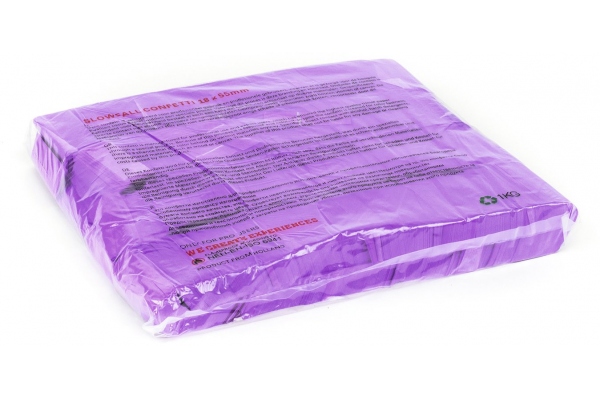 Slowfall Confetti rectangular 55x18mm, neon-purple, uv active, 1kg
