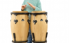 Congas pentru Copii Nino Percussion Wood Conga Set 8''-9'' Natural
