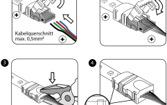 Contact alimentare banda LED Eurolite LED Strip Power Contact 4Pin 10mm