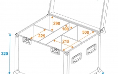 Container proiectoare Roadinger Flightcase 4x LED IP PAR With Wheels