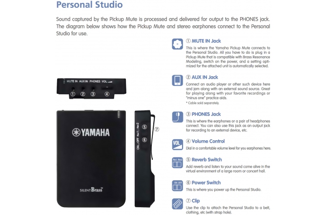 Control surdină Yamaha STX-2 Personal Studio