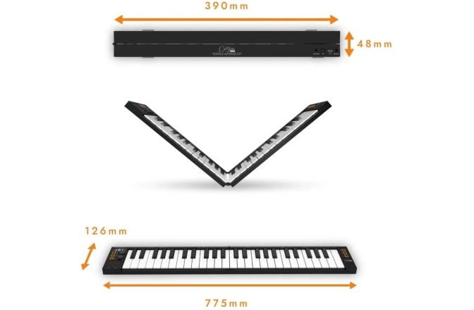 Controler MIDI pliabil Carry-On Midi Folding Controller 49 Key