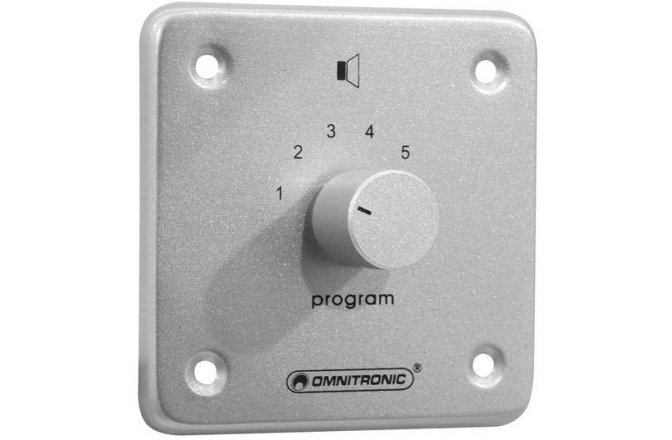 Controler montabil de volum Omnitronic PA Program Selector mono sil