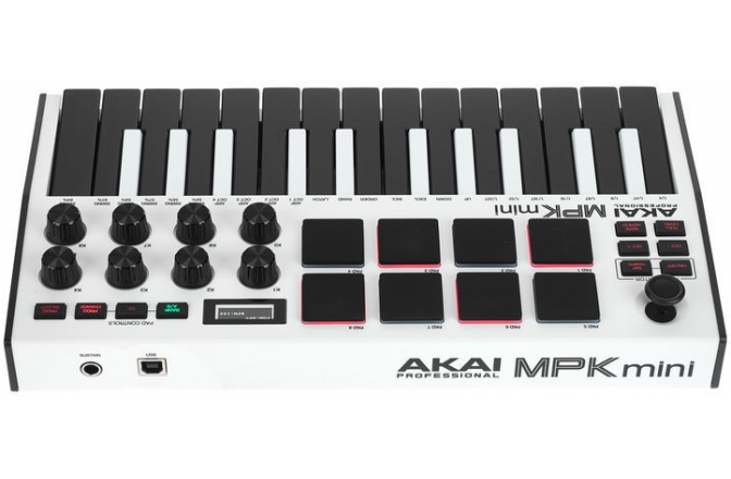 Controller MIDI Akai MPK Mini Mk3 White