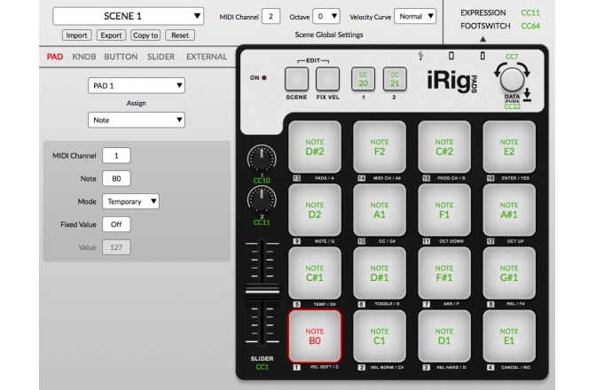Controller MIDI portabil IK Multimedia iRig Pads