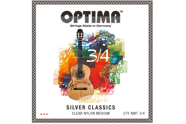 Optima Classical Guitar Strings SILVER CLASSICS Children's Guitar Set 3/4