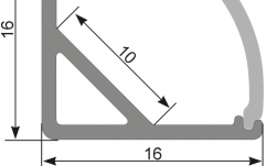 Cornier aluminiu Eurolite Corner Profile für LED Strip silber 2m