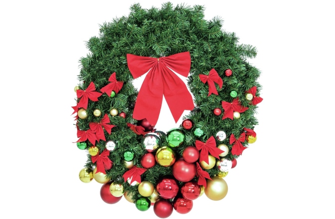 Coroană decorativă Europalms Premium Fir Wreath, decorated, 90cm