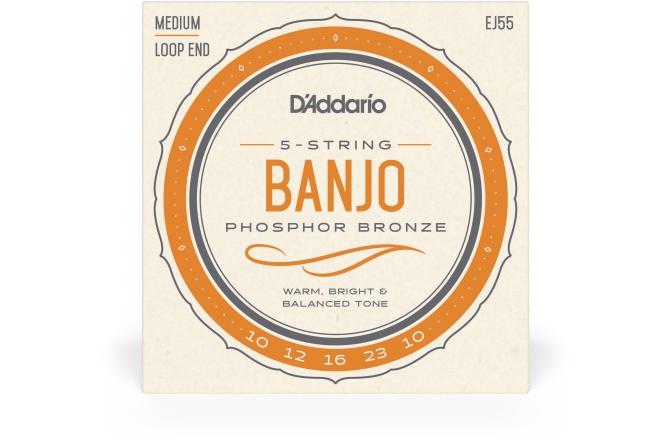 Corzi Banjo Daddario EJ55 5-String PB Medium 10-23