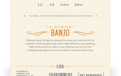 Corzi Banjo Daddario EJ63i Irish Tenor 4 Strings 12-36