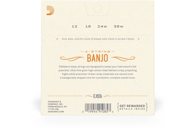 Corzi Banjo Daddario EJ63i Irish Tenor 4 Strings 12-36