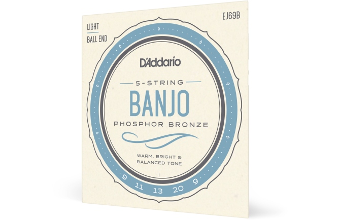 Corzi Banjo Daddario EJ69 5-String PB Light 9-20