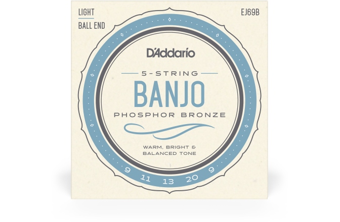 Corzi Banjo Daddario EJ69 5-String PB Light 9-20