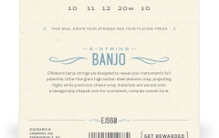Corzi Banjo Daddario EJS60 5-String Light 9-20