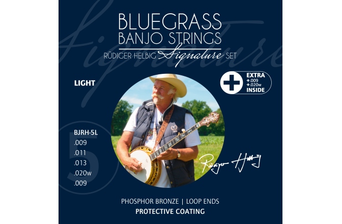 Corzi Banjo Ortega Rüdiger H Sig. Bluegrass Banjo Strings - Light