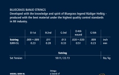 Corzi Banjo Ortega Rüdiger H Sig. Bluegrass Banjo Strings - Light