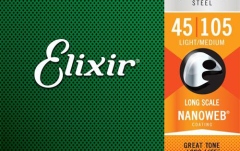 Electric Bass Strings Elixir Nanoweb Electric Bass Stainless Steel 50-105 Medium