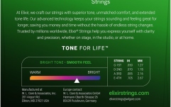 Electric Bass Strings Elixir Nanoweb Electric Bass Stainless Steel 50-105 Medium