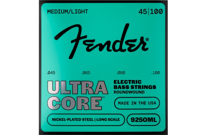 Corzi bas electric Fender 9250 Ultracore™ Bass Strings Nickel Plated Steel Ball End 9250ML Gauges .045-.100 (4)