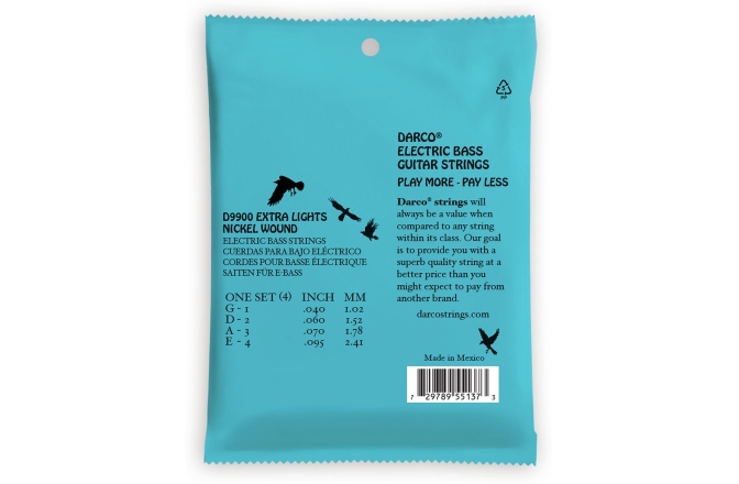 Corzi Bas electric Martin Guitars Darco D9900 Extra Light (40-95) Bass