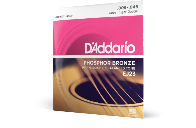 Corzi chitară acustică Daddario 9-45 Super Light Phosphor Bronze
