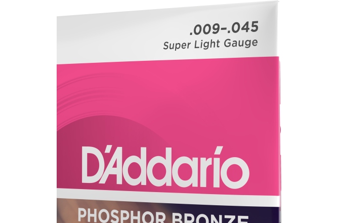 Corzi chitară acustică Daddario 9-45 Super Light Phosphor Bronze