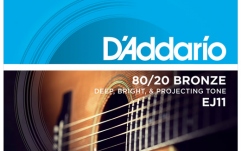 Corzi chitară acustică Daddario EJ11 80/20 Bronze Light 12-53