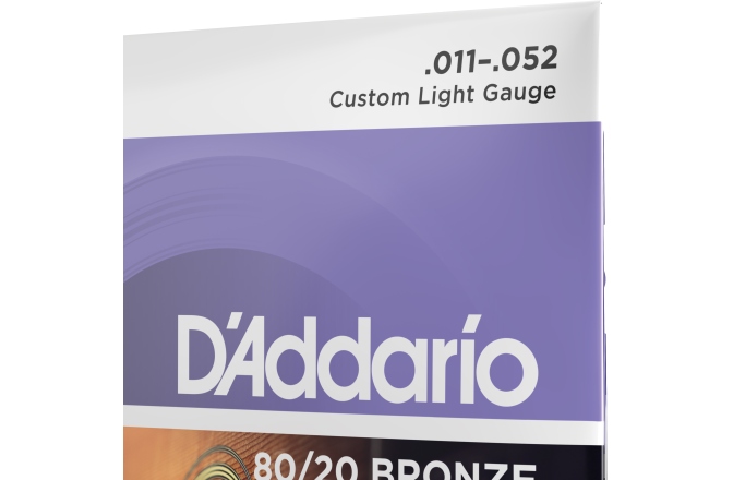 Corzi chitară acustică Daddario EJ13 80/20 Bronze Custom Light 11-52