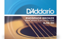 Corzi chitară acustică Daddario EJ16-3D PB Light 3 Sets