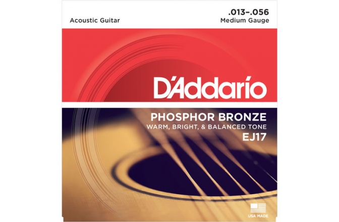 Corzi chitară acustică Daddario EJ17 Ph. Bronze Medium 13-56