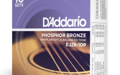 Corzi chitară acustică Daddario EJ26-10P PB Strings Custom Light 11-52 10 Sets