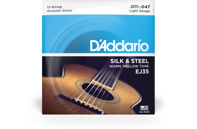 Corzi chitară acustică Daddario EJ35 Silk & Steel 12-String Folk 11-47