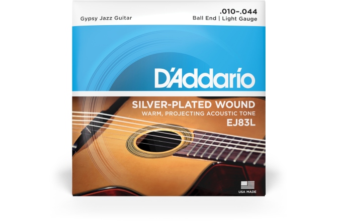 Corzi chitară acustică Daddario EJ83L Gypsy Jazz Ball End Light 10-44