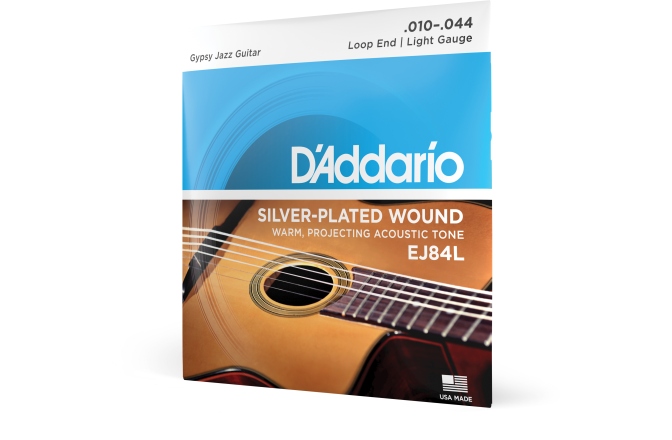 Corzi chitară acustică Daddario EJ84L Gypsy Jazz Loop End Light 10-44