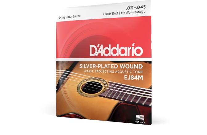 Corzi chitară acustică Daddario EJ84M Gypsy Jazz Loop End Medium 11-45