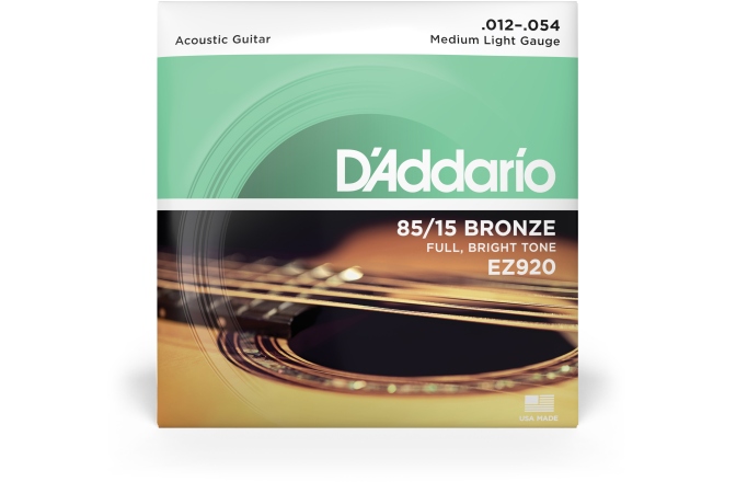 Corzi chitară acustică Daddario EZ920 85/15 Bronze Medium Light 12-54