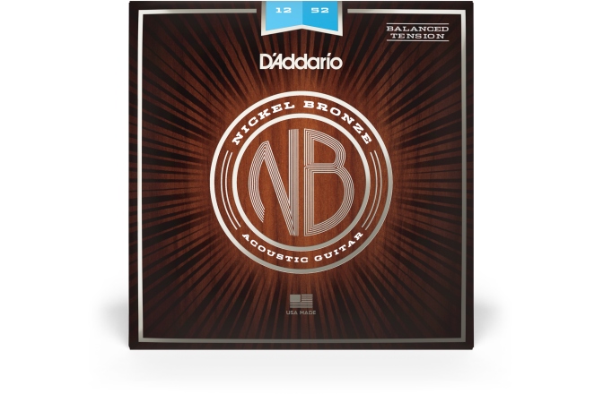 Corzi chitară acustică Daddario NB1252BT Nickel Bronze Balanced Tension Light 12-52