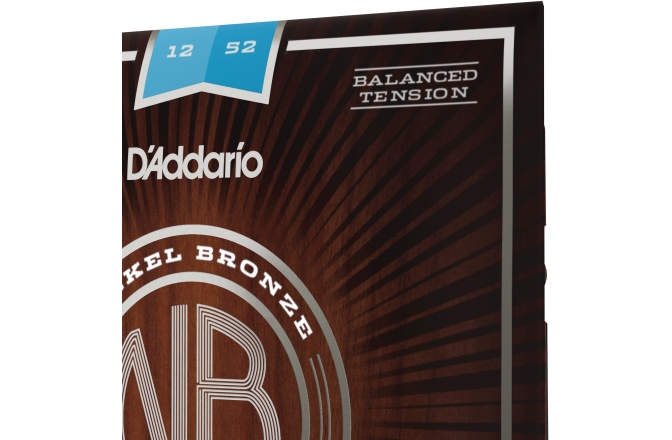 Corzi chitară acustică Daddario NB1252BT Nickel Bronze Balanced Tension Light 12-52