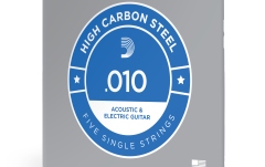 Corzi chitară acustică/electrică Daddario PL010-5 Plain Steel 010 5-pack