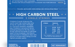 Corzi chitară acustică/electrică Daddario PL010-5 Plain Steel 010 5-pack