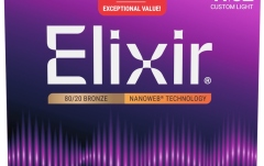 Corzi chitară acustică Elixir 3Pack Nanoweb Acoustic 80/20 11-52 16564