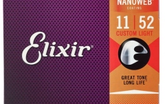 Corzi chitara acustica Elixir Nanoweb Acoustic 80/20 Custom Light 11027