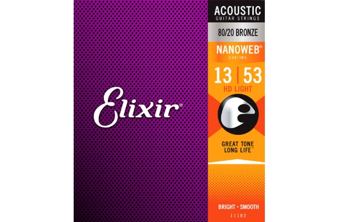 Corzi chitara acustica Elixir Nanoweb Acoustic 80/20 HD Light 11182